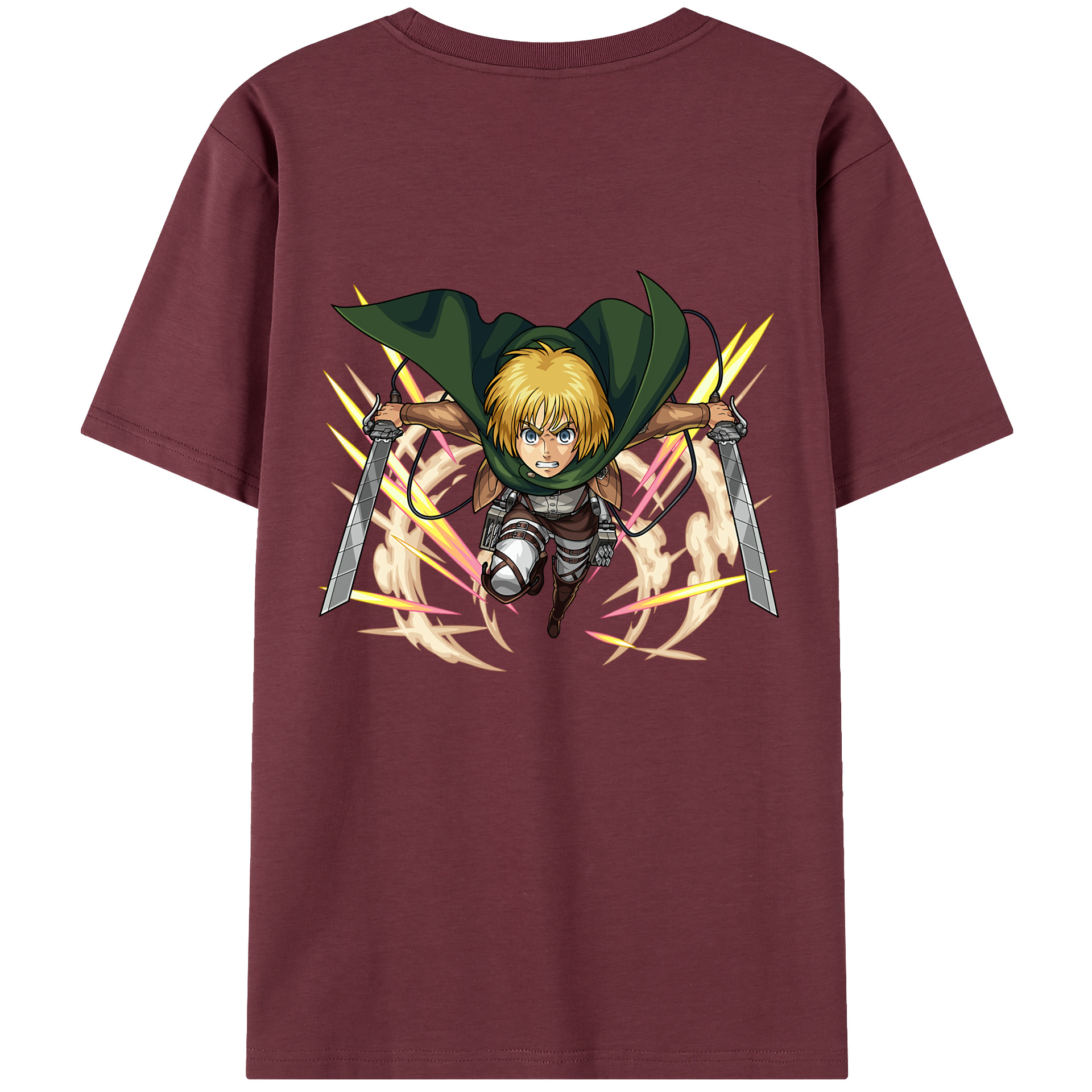 （画像用） 進撃の巨人 アルミン·アルレルト Attack on Titan Armin Arlert 綿100％半袖Tシャツ（背面プリント）